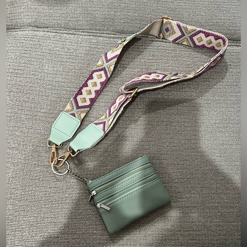 Zipper pouch with strap